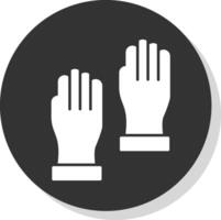 Gloves Glyph Grey Circle Icon vector