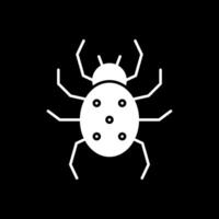 icono de glifo de araña invertido vector