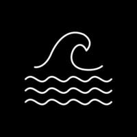 Wave Glyph Inverted Icon vector