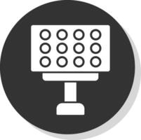 Stadium Lights Glyph Grey Circle Icon vector