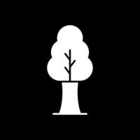 Tree Glyph Inverted Icon vector