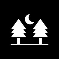 Pine tree Glyph Inverted Icon vector