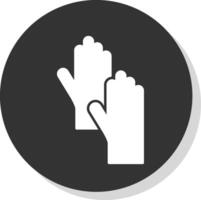 Cleaning Gloves Glyph Grey Circle Icon vector