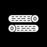 Wood Log Glyph Inverted Icon vector