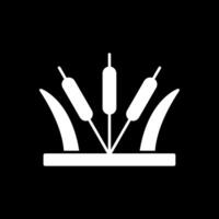 Reeds Glyph Inverted Icon vector
