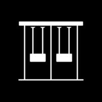 Swing Glyph Inverted Icon vector