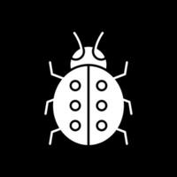 Ladybug Glyph Inverted Icon vector