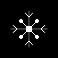 nieve glifo invertido icono vector