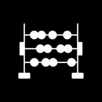 Abacus Glyph Inverted Icon vector