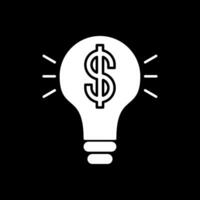 Business Idea Glyph Inverted Icon vector