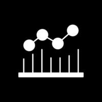 Analysis Glyph Inverted Icon vector