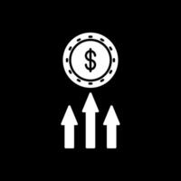 Income Glyph Inverted Icon vector