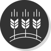 Wheat Glyph Grey Circle Icon vector