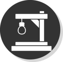 Gallows Glyph Grey Circle Icon vector