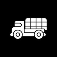 Military Truck Glyph Inverted Icon vector