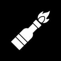 Molotov Glyph Inverted Icon vector