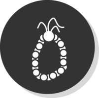 Prayer Beads Glyph Grey Circle Icon vector