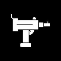 Uzi Glyph Inverted Icon vector