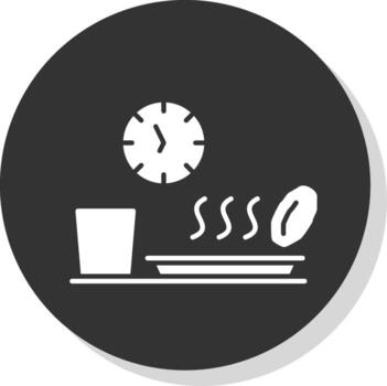 Iftar Glyph Grey Circle Icon vector