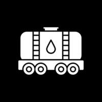 Tank Glyph Inverted Icon vector