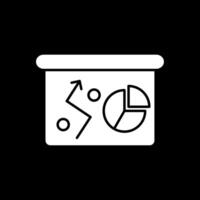 Business Strategy Glyph Inverted Icon vector