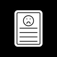 Complaint Glyph Inverted Icon vector