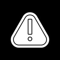 Alert Glyph Inverted Icon vector