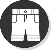 Shorts Glyph Grey Circle Icon vector