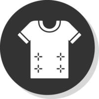 camisa glifo gris circulo icono vector