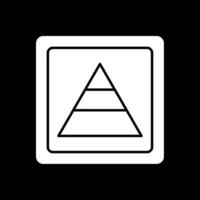 icono de glifo de pirámide invertida vector