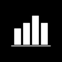 Chart Glyph Inverted Icon vector