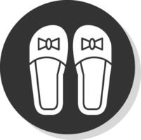 Slippers Glyph Grey Circle Icon vector