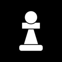 Pawn Glyph Inverted Icon vector