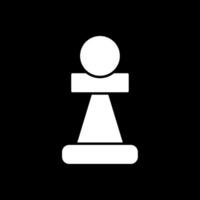 Pawn Glyph Inverted Icon vector