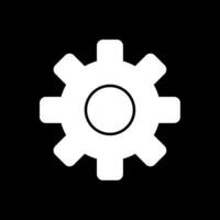 Gears Glyph Inverted Icon vector