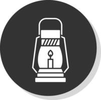 Gas Lamp Glyph Grey Circle Icon vector