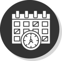 Timetable Glyph Grey Circle Icon vector