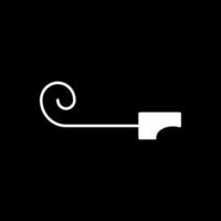 Party Blower Glyph Inverted Icon vector