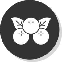 Berries Glyph Grey Circle Icon vector
