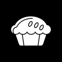 Pie Glyph Inverted Icon vector