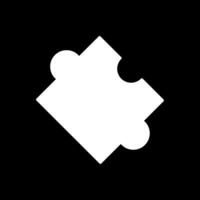 Puzzle Glyph Inverted Icon vector