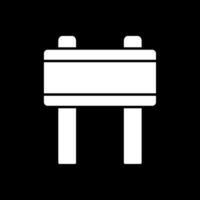 Banner Glyph Inverted Icon vector