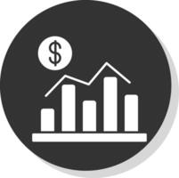 Economics Glyph Grey Circle Icon vector