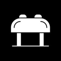 Pommel Horse Glyph Inverted Icon vector