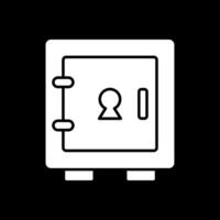 Locker Glyph Inverted Icon vector