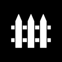 Fencing Glyph Inverted Icon vector