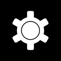 Gear Glyph Inverted Icon vector