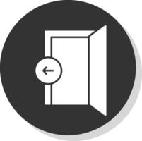 Entry Glyph Grey Circle Icon vector