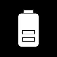 Battery Glyph Inverted Icon vector