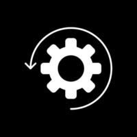 Automate Glyph Inverted Icon vector